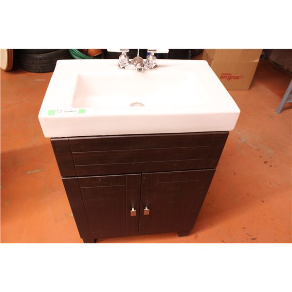 Vanity with Sink and Taps 24  x 14  x 34  High