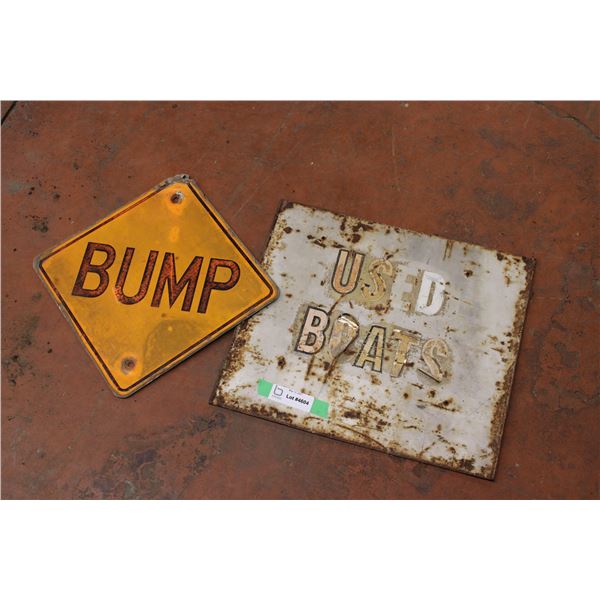 Used Boats and Bump Signs