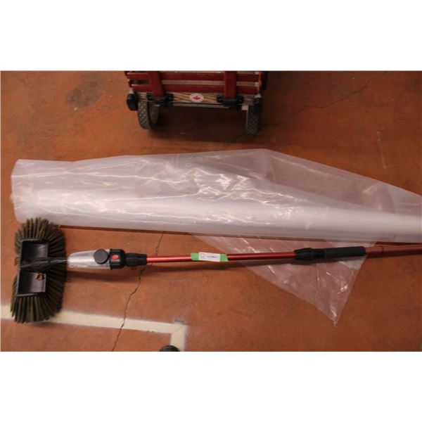 Broom and a Roll of 6mm Poly