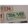 Image 2 : 3 Sask Licence Plates