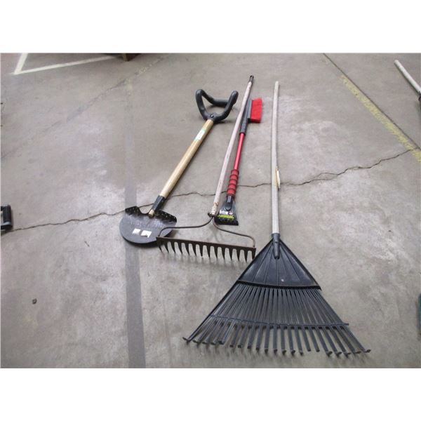 2 Rakes, Scraper, Snow Brush