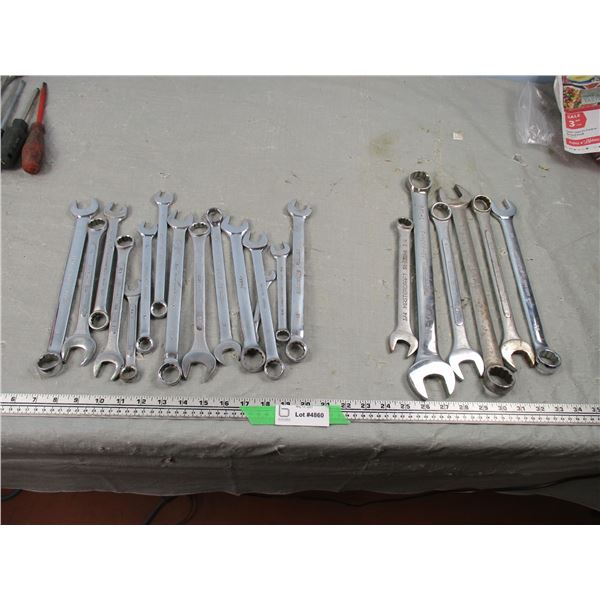 (2X THE MONEY) Lot Of Wrenches Up To 1 1/8"