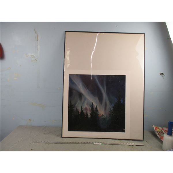 Northern Lights Picture by Leonard Carlyle Skinner (25" x 25.5") Plus Picture by Will Rafuse in..