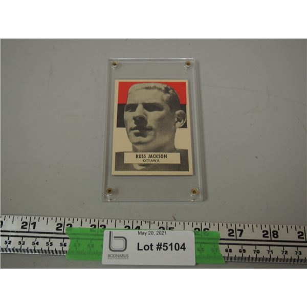 1959 General Mills Wheaties Russ Jackson Rook Card Ottawa Roughriders CFL Rare Vintage Card