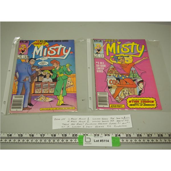 Marvel Star Comics 1985, 1986 Meet Mistry Limited Series Rare? Canadian Variant Copies #1 and #2 V.G