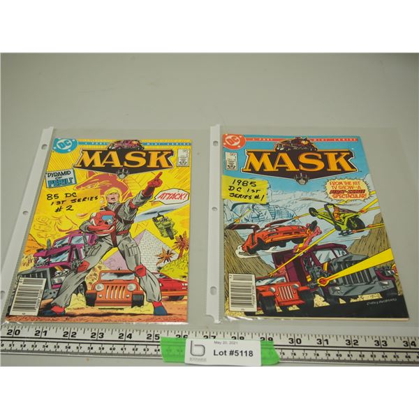 DC Comics Mask 1985, 1986 1st Series #1 and #2 (V.G. Condition)