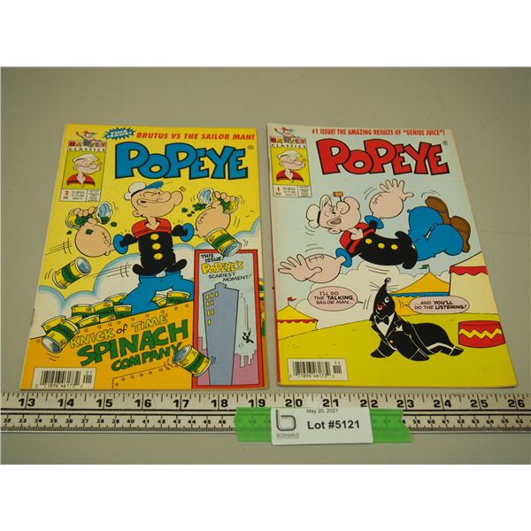 Harvey Classics 1993 Popeye Comics #1 and #2