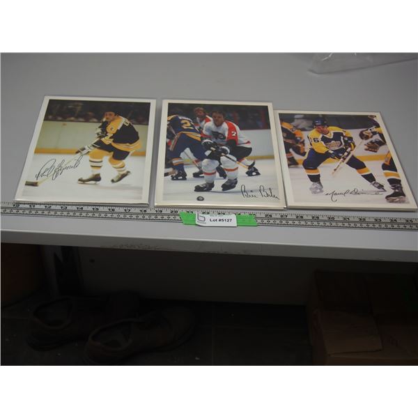 Bill Barber, Marcel Dionne, Phil Esposito Framed Photos (8.5" x 11")