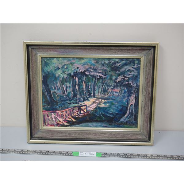 Painting on Canvas By Ruth Wright (16 1/4" x 20 1/4") In Frame