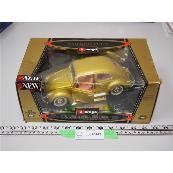 Burago Volkswagen Kafer Beetle 1955 Gold Collection 1/18 Scale (Rare?) NIB