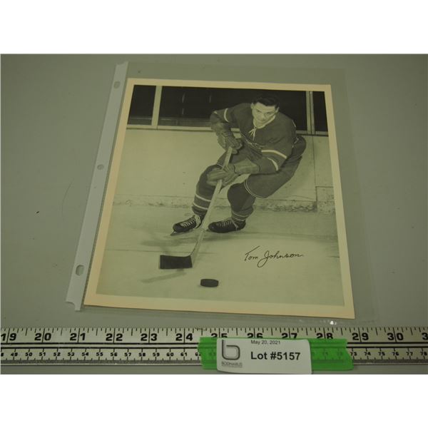 1945-54 Quaker Oats Hockey Photo Tom Johnson