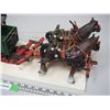 Image 5 : (2) Toy Horses With Wagon Mounted on Wood (21" Long)