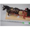 Image 2 : (1) Toy Horses With Sleigh Mounted on Wood (22" Long)