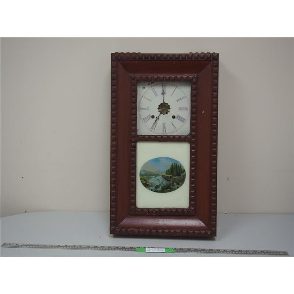 Waterbury Wooden Clock (15 1/4" W x 26" Long)