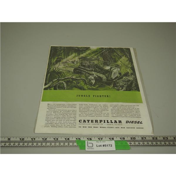 1942 Jungle Fighter Cat Advertising Ad