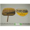 Image 1 : 1930's? Cat Advertising Hand Air Fans (1 Has Broken Handle Missing)