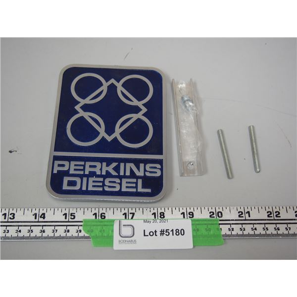 Perkins Diesel Radiator Emblem (New) 4" x 5.5"