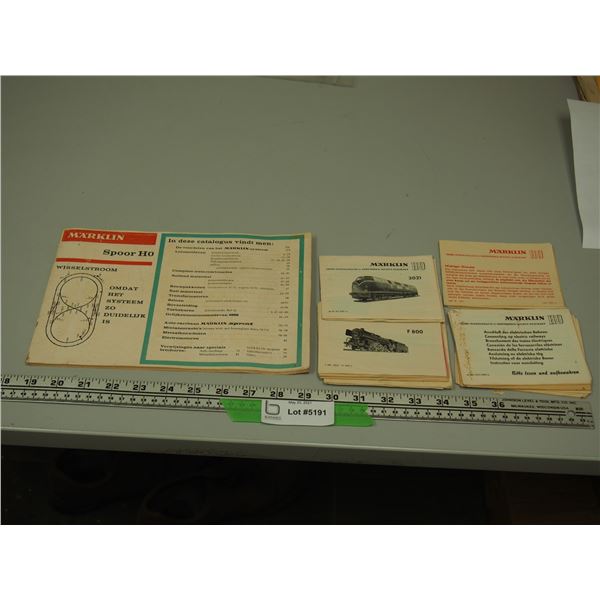 Marklin Train Info Sheets in German