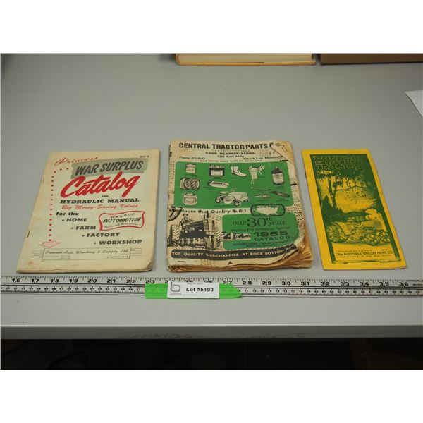 Princess Auto Catalog 1951-2, Central Tractor Parts Catalog, Plus Aultman & Taylor Tractors Booklet