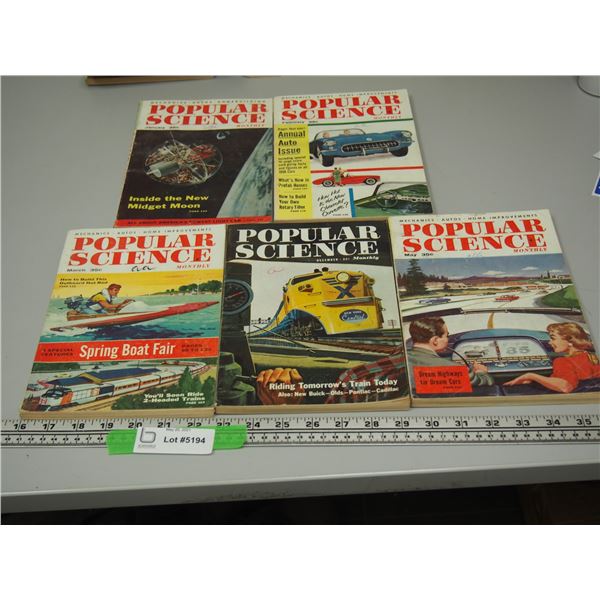 1956 Popular Science Magazines (5)