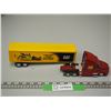 Image 2 : Norscot Group Made in China Kenworth Semi and Trailer 1/50 Scale? 14" Long With Cat Advertising