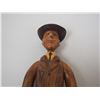 Image 2 : Woods Of the World? Wooden Man Figurine (12" Tall) Back of Hat is Chipped Off