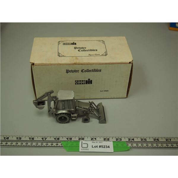 Spec Cast Pewter Case 580 K Wheeled Back Hoe (6" Long)