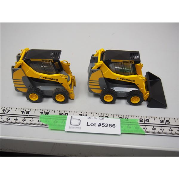 Fermec 553V Skid Steers (2) (Missing One Bucket) Both Conrad Made in W. Germany