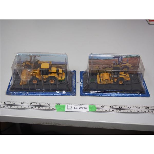 (2X THE MONEY) Amer Com Vibratory Soil Compactor and Wheel Loader (NIB) (4" L and 5.5" L)