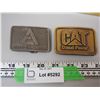 Image 2 : (3X THE MONEY) John Deere, Allis Chalmers and Cat Belt Buckles