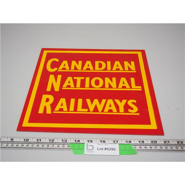 CNR Sign (Fibre Board?) 12" x 12"