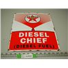 Image 1 : Texaco Diesel Chief Enamel Sign (12 3/4" x 16 1/4")
