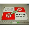 Image 1 : Texaco Motor Oil Enamel Sign (12 3/4" x 16 1/4")
