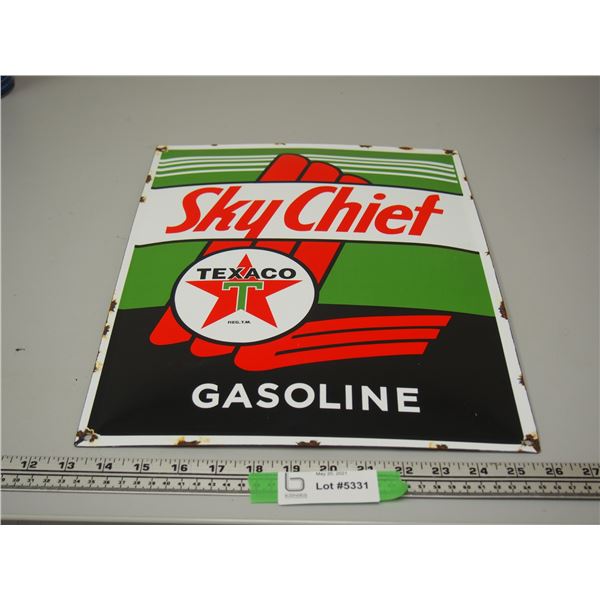 Texaco Sky Chief Enamel Sign (12 3/4" x 16 1/4")