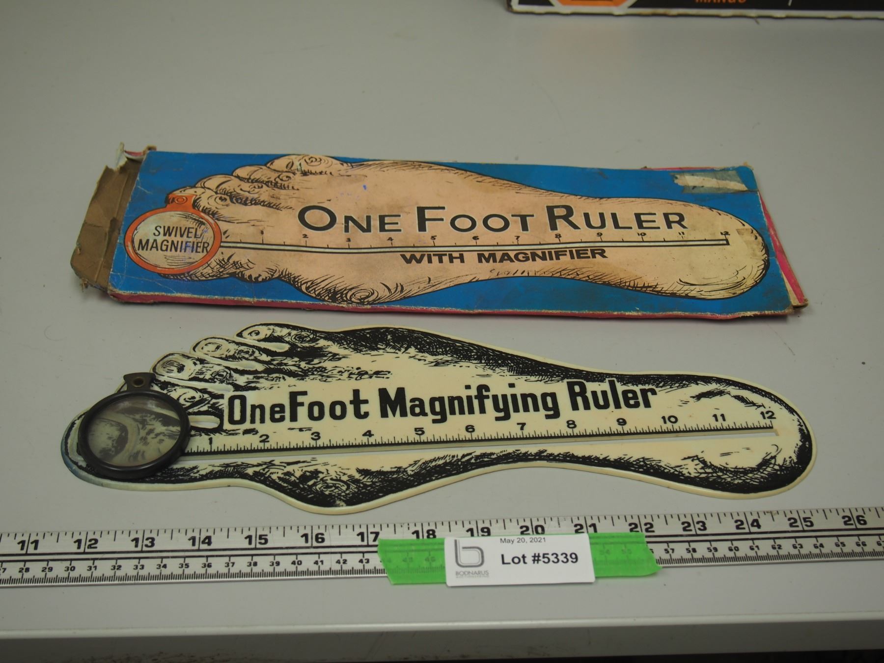 Old Foot Ruler Vintage One Foot Magnifying Ruler With Original Box - Bodnarus ...