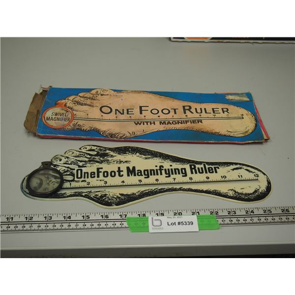Vintage One Foot Magnifying Ruler With Original Box