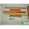 Image 2 : 6 Vintage Rulers Plus Unique Ruler Homemade Box Wall Hanging