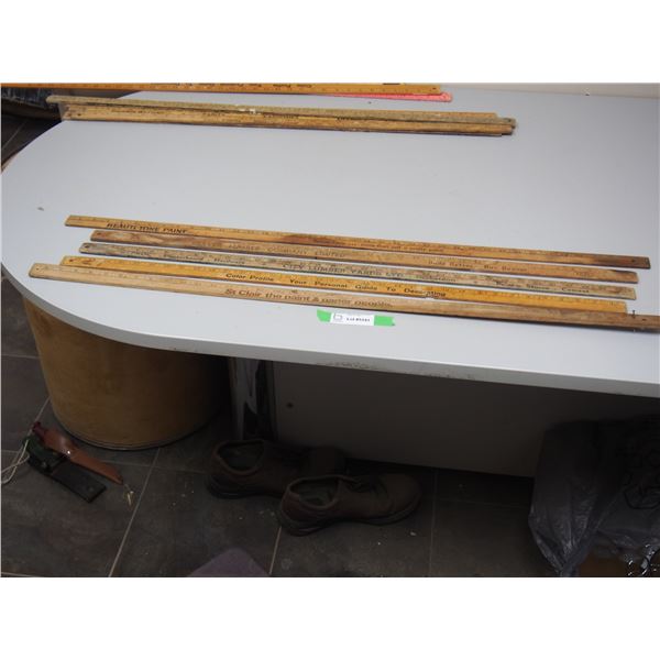 Lot of 5 Vintage Metre Sticks