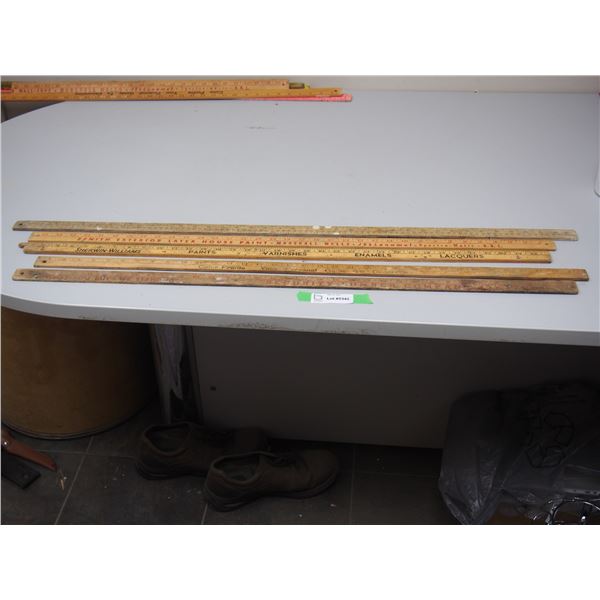 Lot of 5 Vintage Metre Sticks