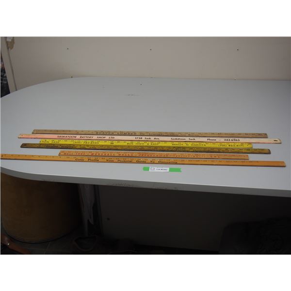 Lot of Vintage Metre Sticks