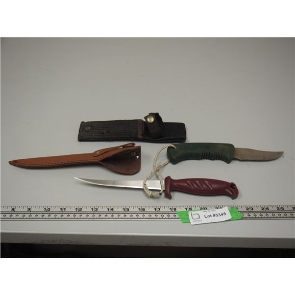 (2) Knives (One Rapala Fileting knife Plus Old Timer Schrade Knife) WIth Sheaths