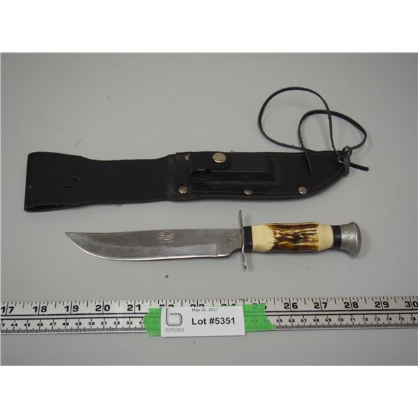 Bone Handled Knife with Sheath Premier Stainless Brazil