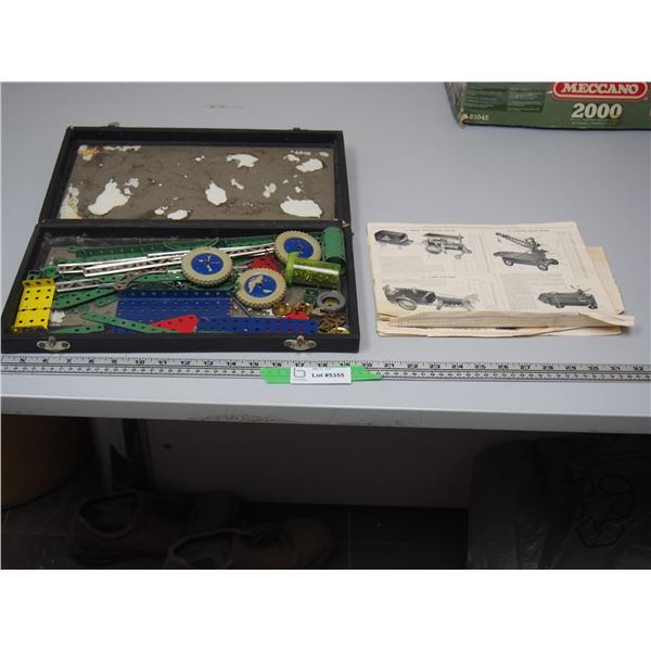 Vintage Meccano Set In Case and Instructions