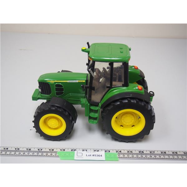 John Deere Plastic Toy Tractor 7330 (Missing Back Window) Britians Ertl (11.5" Long)
