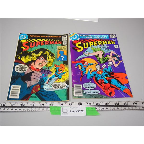 (2X THE MONEY) DC Comics 40 cent and 60 cent Superman Comics (2)
