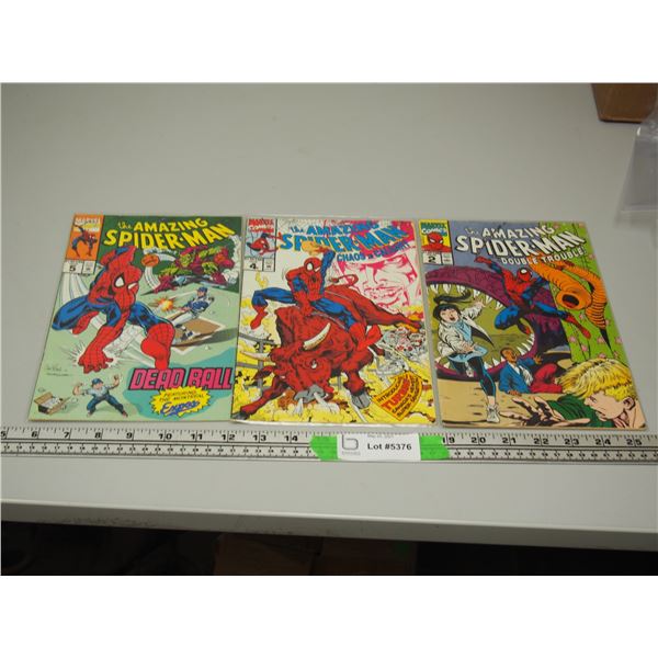 Marvel Comics $1.25, $1.50, $1.60 Spiderman Comics (3)