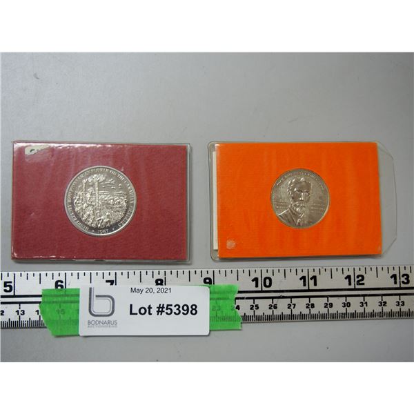 (2X THE MONEY) 1967 Henry Kelsey Coin in Case, Sir Charles Saunders Medallion