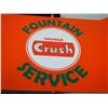 Image 2 : Orange Crush Fountain Service Metal Sign With Bracket (Sign 15 1/4" x 10" W)