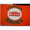 Image 4 : Orange Crush Fountain Service Metal Sign With Bracket (Sign 15 1/4" x 10" W)