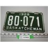 Image 1 : 1928 Sask Licence Plate